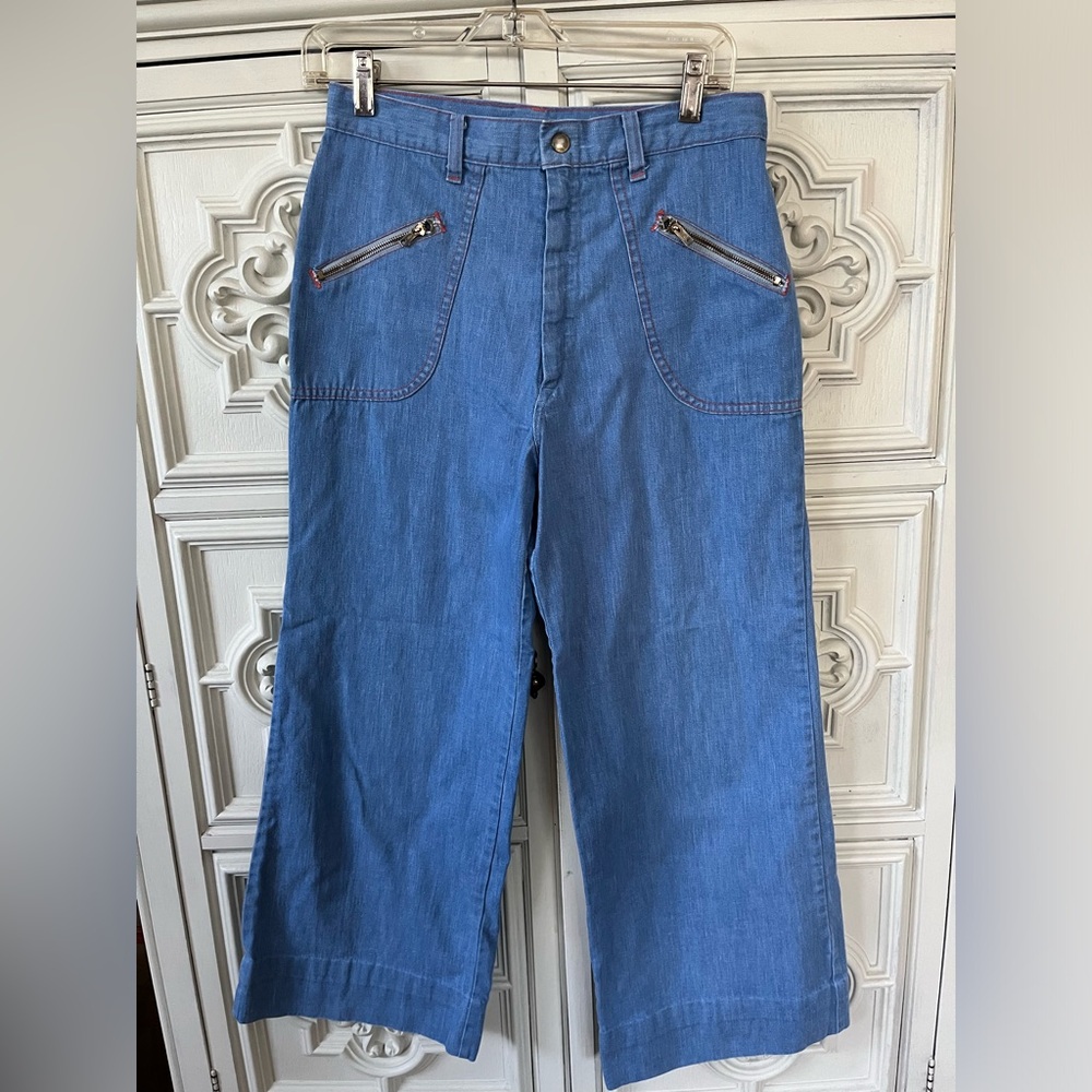 Vintage Wide Leg, High Rise 1970’s “Sears” jeans
